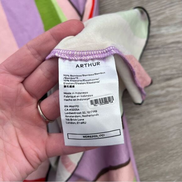 Free people Arthur skins flared tunic multi color striped women’s size 8 - Picture 5 of 7